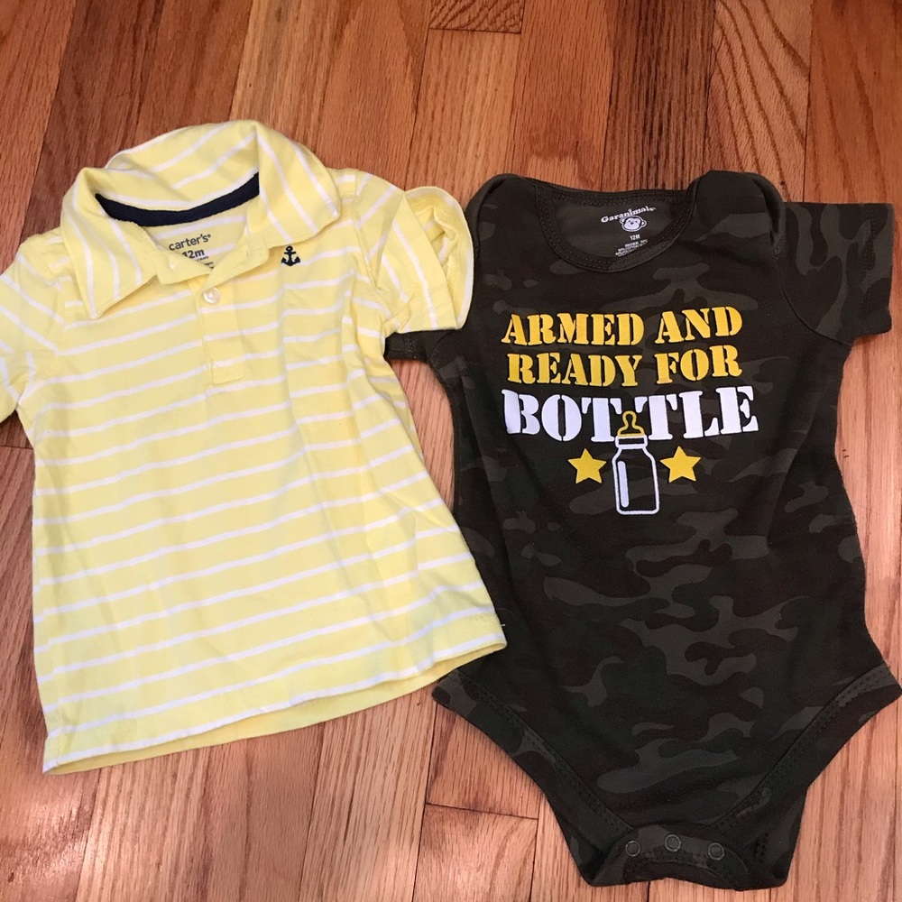 Bundle of two 12m boys tops, Carter’s & Garanimals